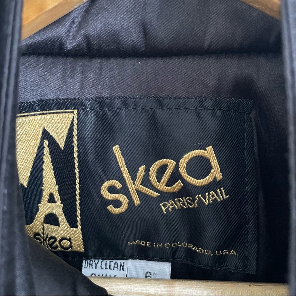 Vintage 80s Skea Paris Vail Embroidered Bomber Ski Jacket Multicolor Size 6 - Picture 7 of 8